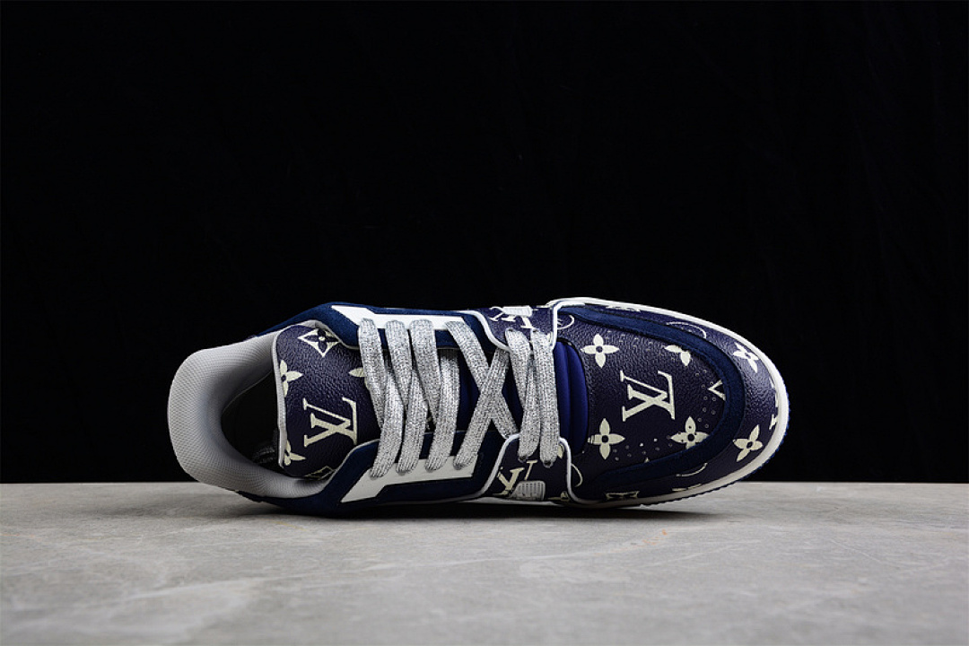 Louis Vuitton [L*V LOW TRAINER SNEAKER NAVY BLUE/WHITE/SILVER]-[MAN:39-45] - Image 12