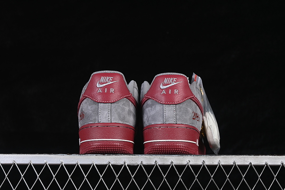 Nike [XL1982-335]-[AIR FORCE 1 07 LOW BEIGE/GREY/WINE RED]-[WOMAN:36-39]-[MAN:40-45] - Image 14