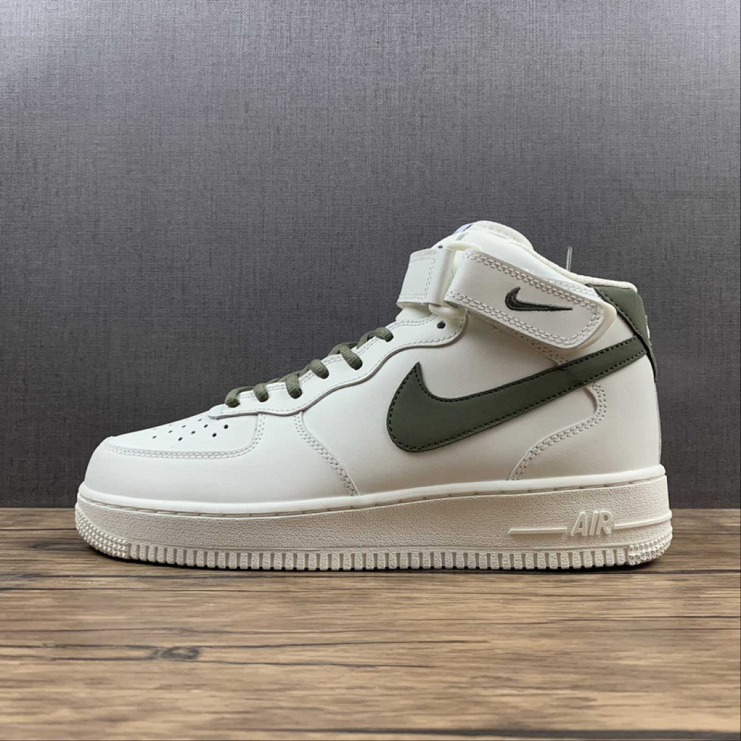 Nike Nike AIR FORCE 1 MID 07 OFF WHITE/DARK GREEN/WHITE · LZ6819-608, photo 1