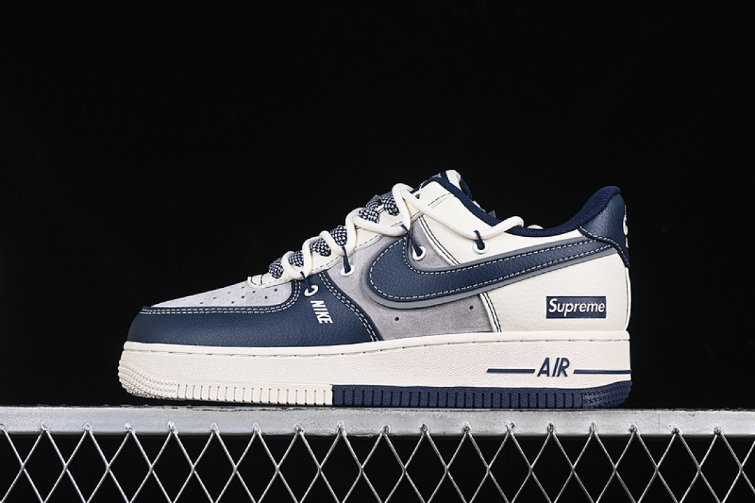 Nike [DM6688-018]-[AIR FORCE 1 07 LOW SUP WHITE/BLUE/GREY]-[WOMAN:36-39]-[MAN:40-45] - Image 2