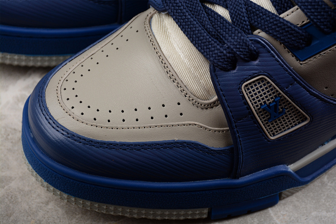 Louis Vuitton [L*V LOW TRAINER SNEAKER GREY/BLACK/NAVY BLUE]-[MAN:38-45] - Image 9
