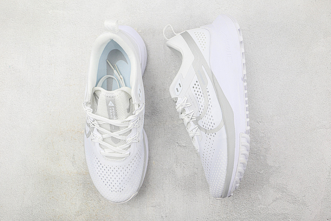 Nike [DJ6159-012]-[REACT PEGASUS TRAIL 4 WHITE/WHITE/WHITE]-[WOMAN:36-39]-[MAN:40-45] - Image 3