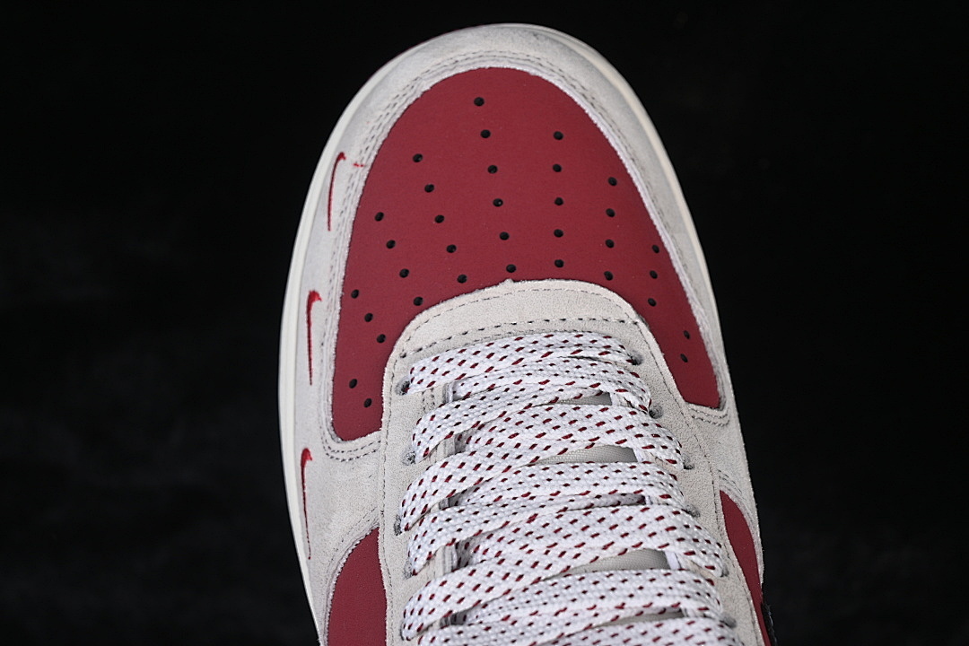 Nike [SY1388-014]-[AIR FORCE 1 07 LOW WHITE/WINE RED/GREY]-[WOMAN:36-39]-[MAN:40-45] - Image 10