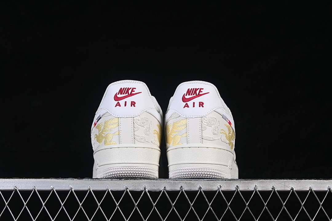 Nike [IQ1133-112]-[AIR FORCE 1 07 LOW CASUAL SNEAKERS WHITE/GOLD]-[WOMAN:36-39]-[MAN:40-45] - Image 14