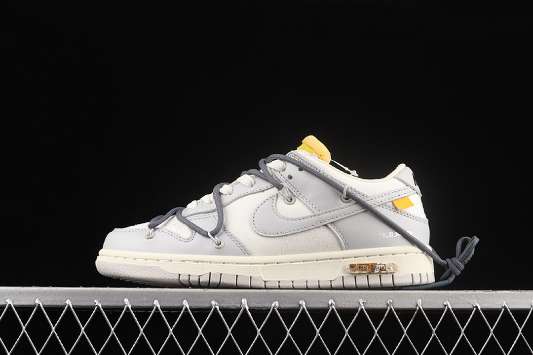 Unbranded [DM1602-105]-[OW X SB DUNK LOW LOT 41 OF 50 SAIL/NEUTRAL GREY/FLINT GREY]-[UNISEX:36-47.5], photo 1