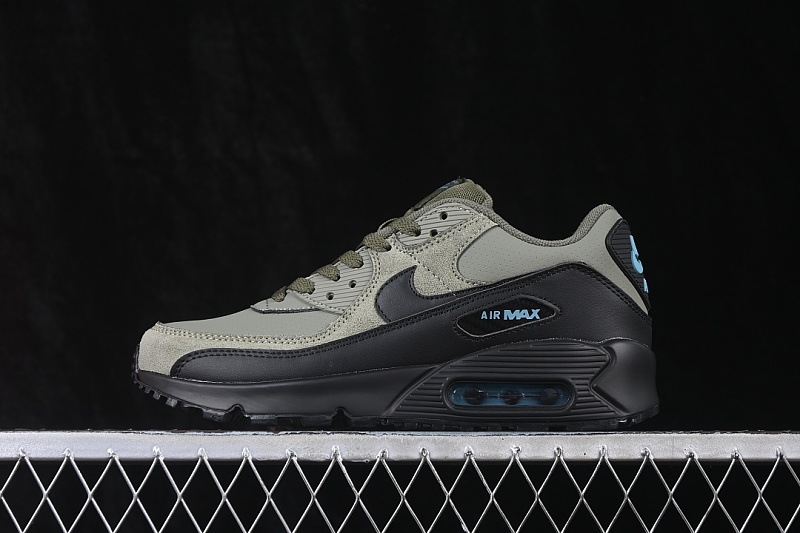 Nike AIR MAX 90 AIR CUSHIONED RUNNING SHOES GREEN/BLACK · IV2868-328, photo 1