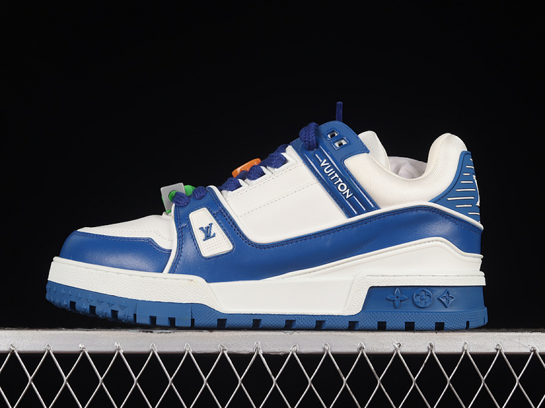 Louis Vuitton Louis Vuitton [L*V TRAINER SNEAKERS WHITE/WHITE/NAVY BLUE]-[WOMAN:36-39]-[MAN:40-45], photo 1