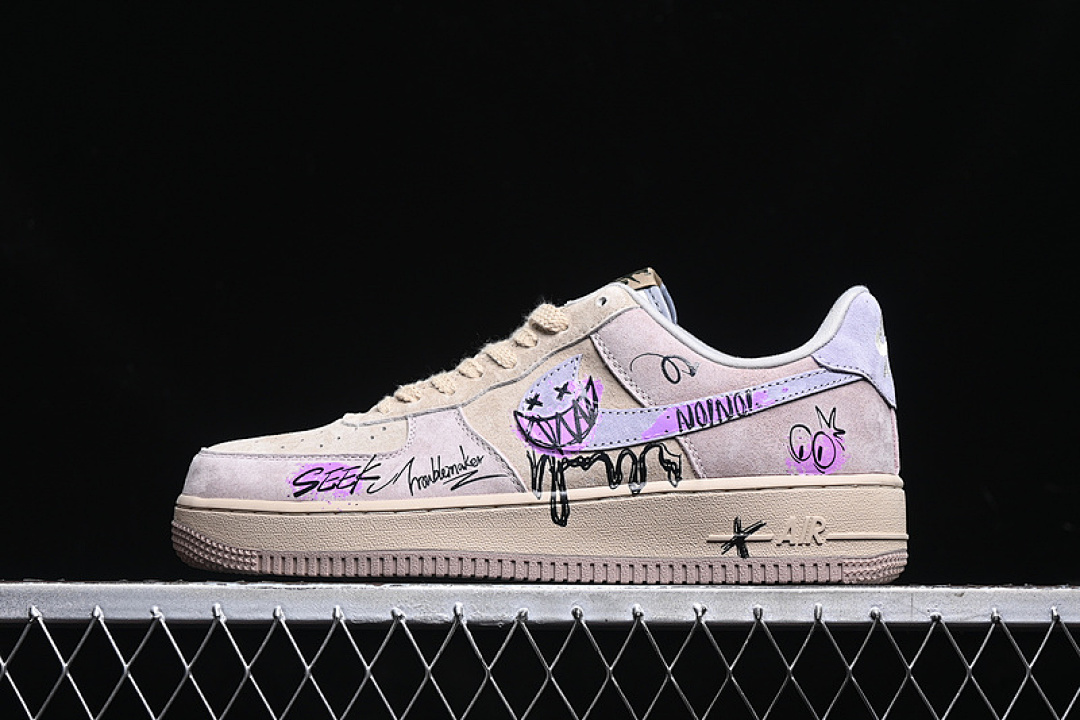 Nike Nike AIR FORCE 1 07 LOW PURPLE TARO DEMON KHAKI/PURPLE · ZB2121-301, photo 1
