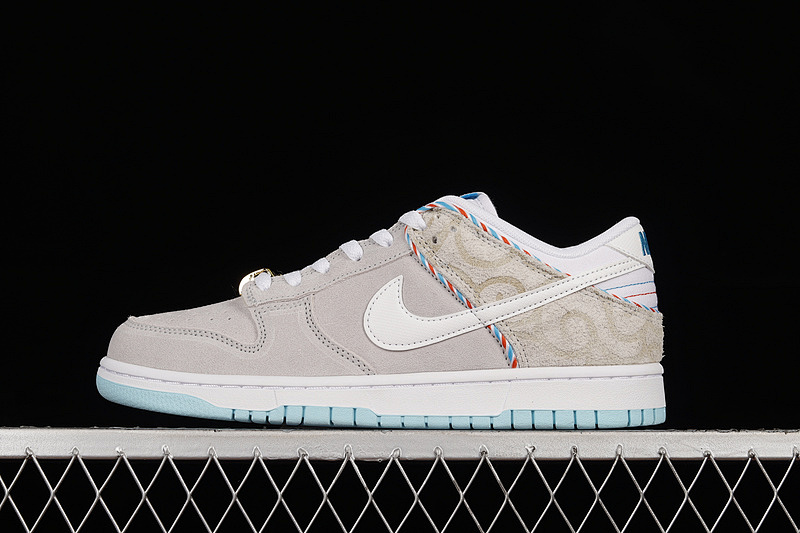 Nike DUNK LOW SE BARBER SHOP GREY GREY/WHITE/TEAL · DH7614-500, photo 1