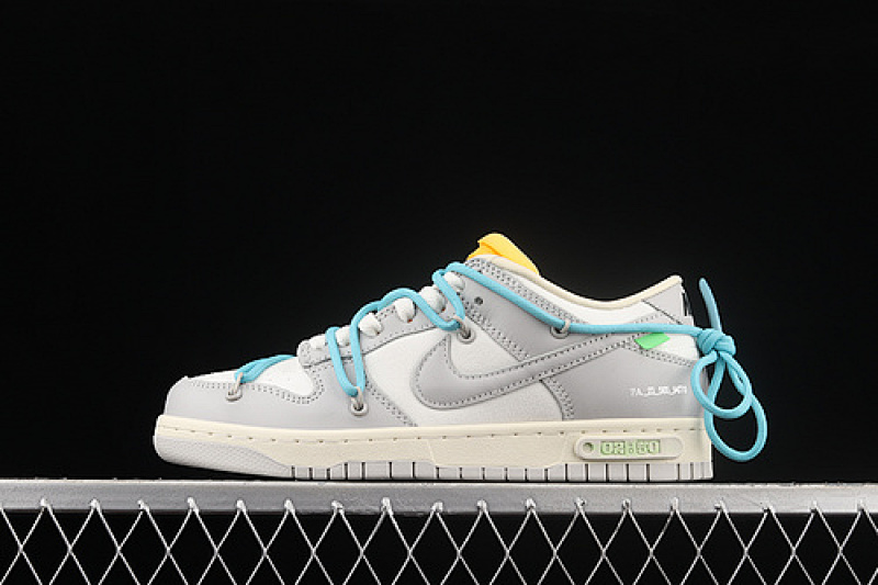 Nike OW X SB DUNK LOW LIGHT GREY/BLUE/WHITE · DM1602-115, photo 1