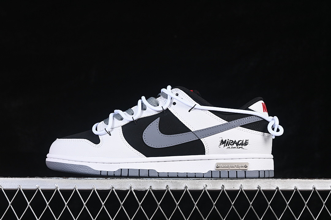 Nike DUNK LOW CASUAL SNEAKERS BLACK/WHITE/GREY · WG0716-152, photo 1
