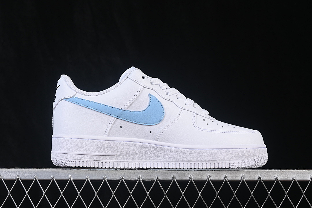 Nike [ZH0316-121]-[AIR FORCE 1 07 LOW CASUAL SNEAKERS WHITE/BLUE/WHITE]-[WOMAN:36-39.5]-[MAN:40-45] - Image 16