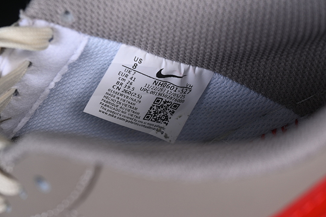 Nike [NH0601-527]-[AIR FORCE 1 07 LOW CASUAL SNEAKERS GREY/RED/WHITE]-[WOMAN:36-39]-[MAN:40-45] - Image 6