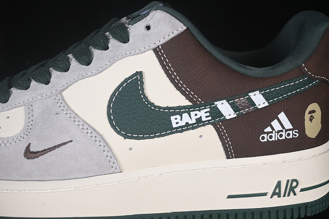 Nike [DW8806-012]-[AIR FORCE 1 07 LOW CASUAL SNEAKERS WHITE/GREY/BROWN]-[WOMAN:36-39]-[MAN:40-45] - Image 8
