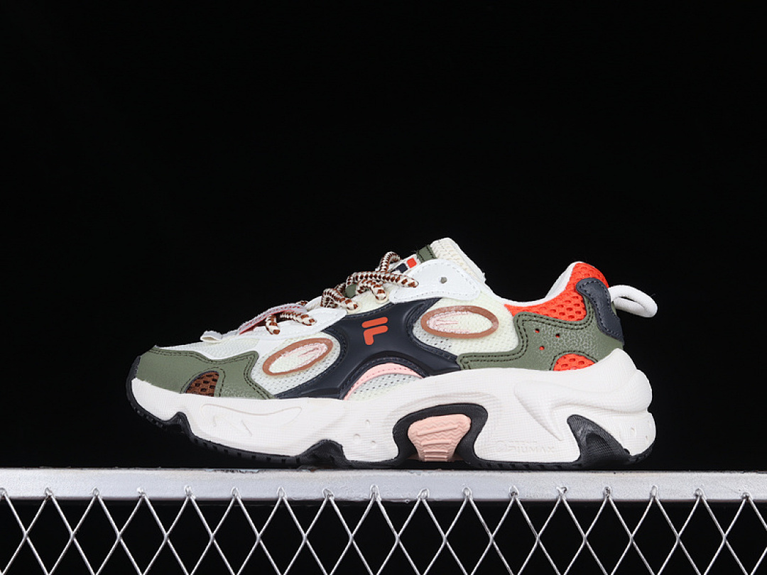 Fila [T12W231121FWL]-[FI*LA FUSION SHOES WHITE/DARK GREEN/BLACK-ORANGE]-[WOMAN:36-39]-[MAN:40-44], photo 1