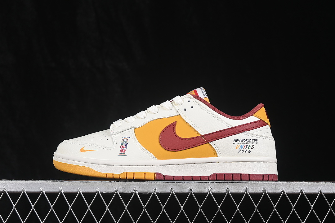 Unbranded [NH0601-498]-[DUNK LOW CASUAL SNEAKERS RED/WHITE/ORANGE]-[WOMAN:36-39]-[MAN:40-45], photo 1