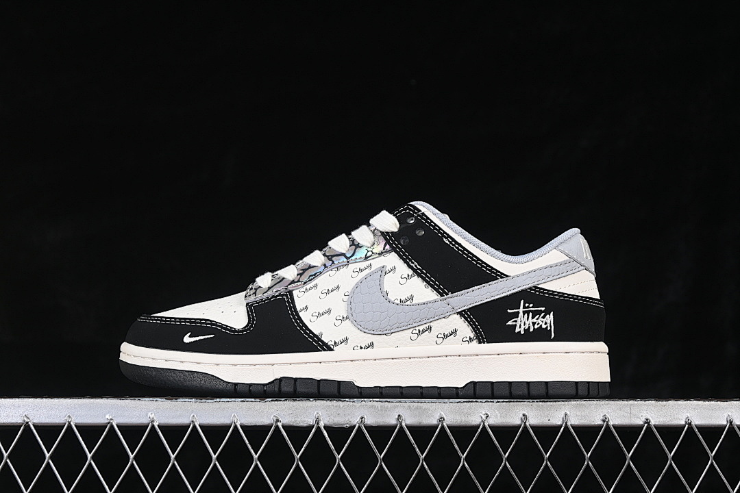 Stussy [XS6089-635]-[DUNK LOW STUSSY CASUAL SNEAKERS WHITE/GREY/BLACK]-[WOMAN:36-39]-[MAN:40-45], photo 1