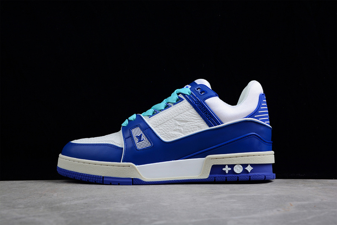 Louis Vuitton [L*V LOW TRAINER SNEAKERS WHITE/WHITE/NAVY BLUE]-[WOMAN:35-39]-[MAN:40-45], photo 1