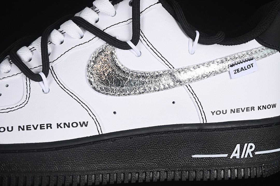 Nike [ZH0316-066]-[AIR FORCE 1 07 LOW WHITE/BLACK/SILVER]-[WOMAN:36-39]-[MAN:40-45] - Image 9