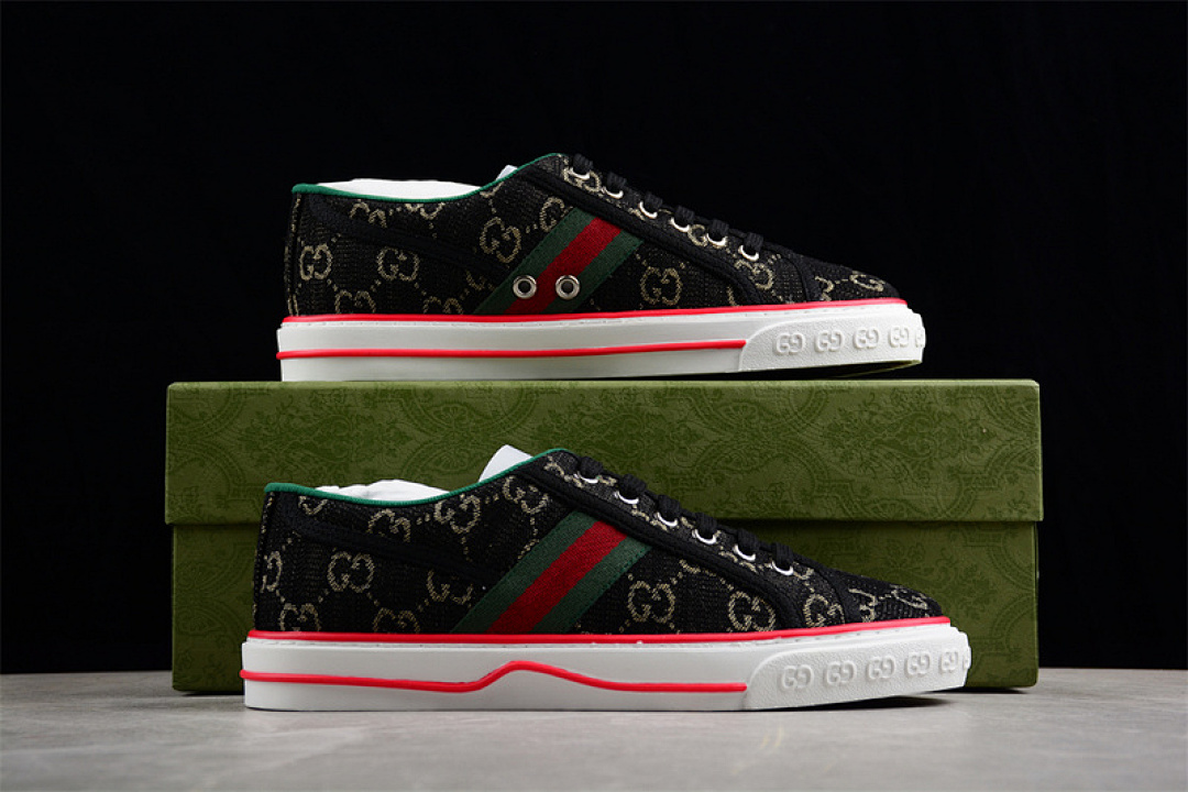 Gucci [GU*CCI TENNIS 1977 PRINT SNEAKER BLACK/WHITE/RED]-[MAN:40-44] - Image 2
