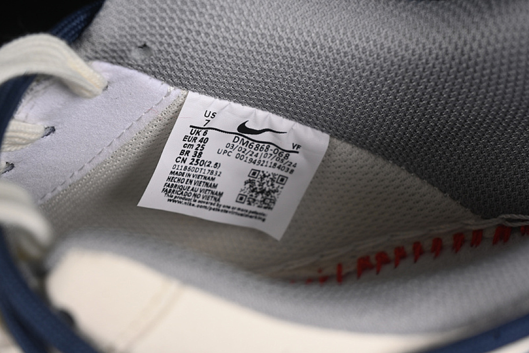 Nike [DM6868-068]-[AIR FORCE 1 07 LOW SUPREME WHITE/GREY/BLUE]-[WOMAN:36-39]-[MAN:40-45] - Image 6