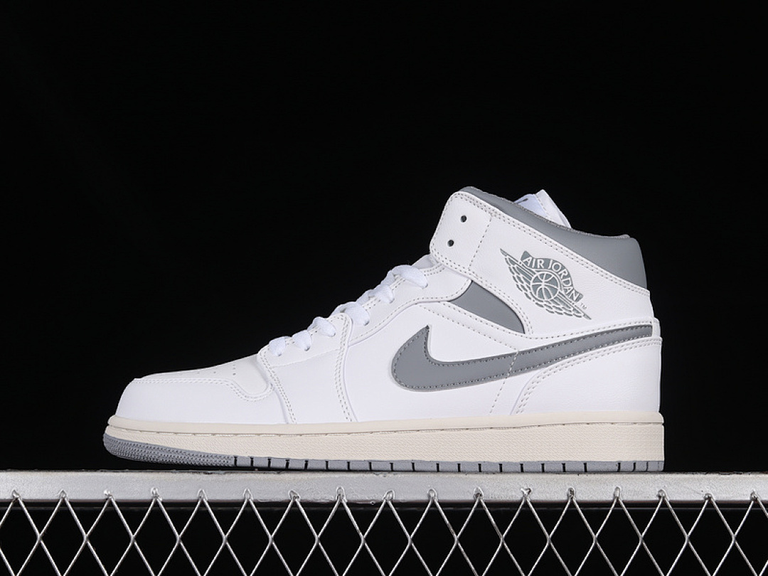 Jordan [554724-135]-[AIR JORDAN 1 MID NEUTRAL GREY/WHITE/STEALTH]-[WOMAN:36-39]-[MAN:40-46], photo 1