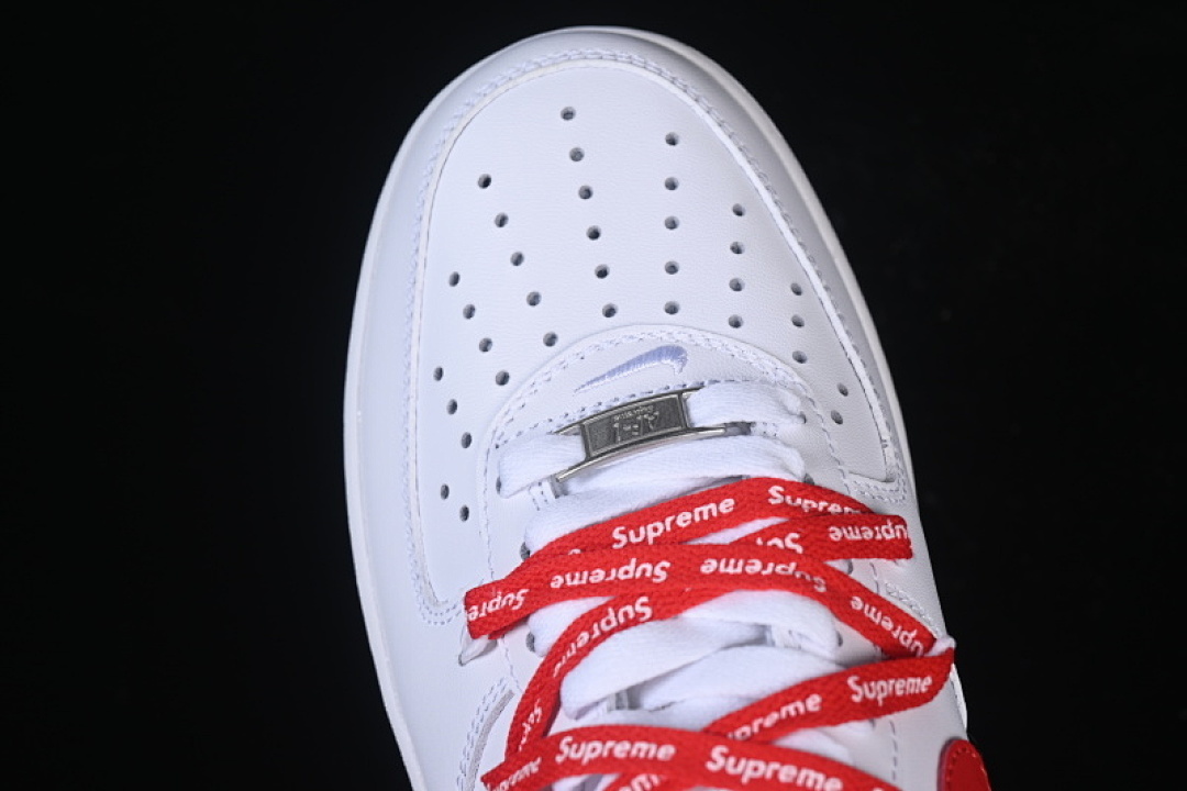 Nike [UP9225-101]-[AIR FORCE 1 07 LOW CASUAL SNEAKERS WHITE/RED]-[WOMAN:36-39]-[MAN:40-45] - Image 9