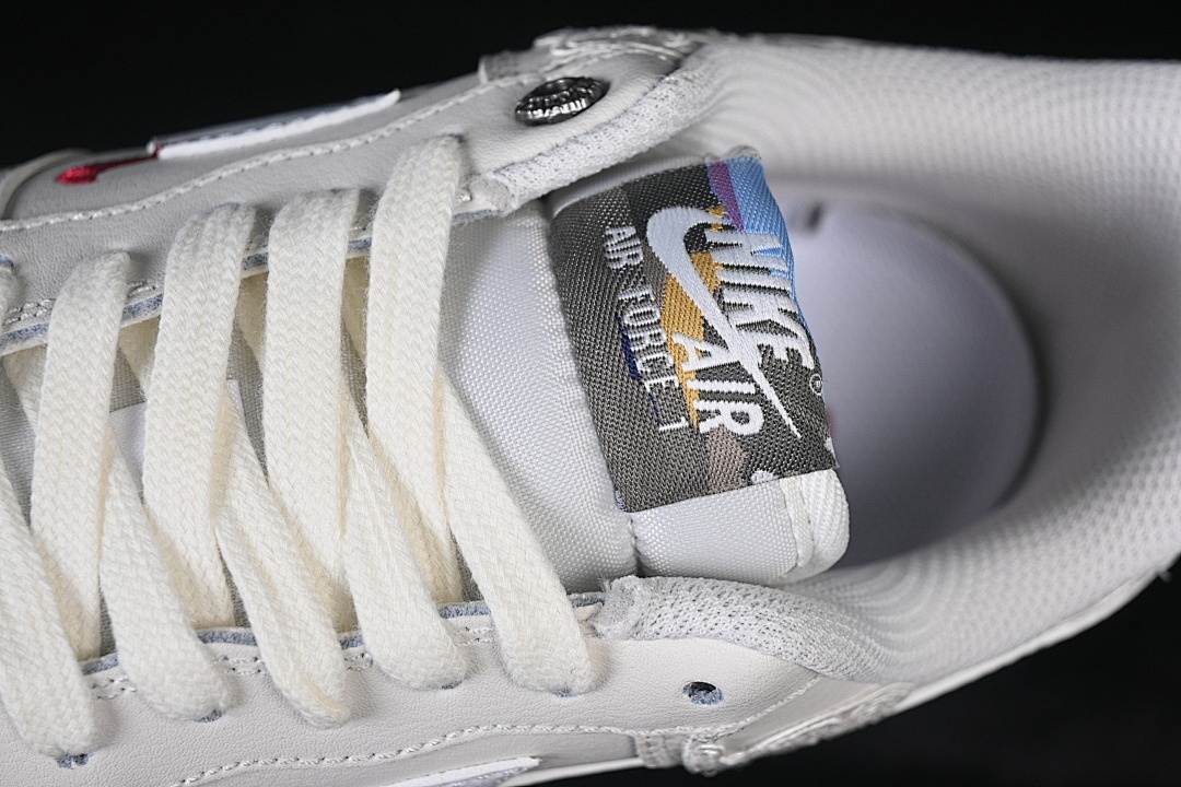 Nike [IQ1133-112]-[AIR FORCE 1 07 LOW CASUAL SNEAKERS WHITE/GOLD]-[WOMAN:36-39]-[MAN:40-45] - Image 9