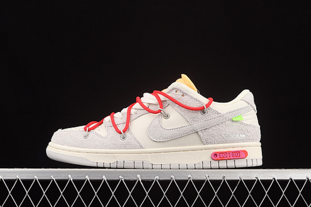 Unbranded [DJ0950-103]-[OW X SB DUNK LOW LOT 40 OF 50 SAIL/NEUTRAL GREY/GLOBAL RED]-[UNSIEX:36-46], photo 1