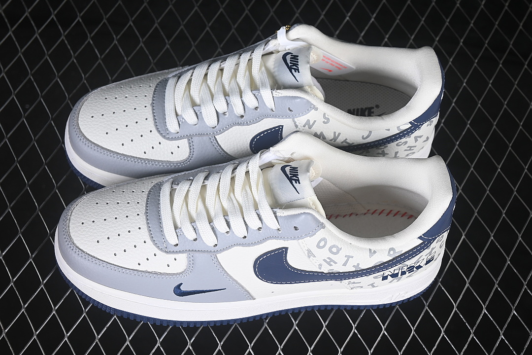 Nike [WY0655-115]-[AIR FORCE 1 07 LOW CASUAL SNEAKERS NAVY BLUE/WHITE/GREY]-[WOMAN:36-39]-[MAN: - Image 10