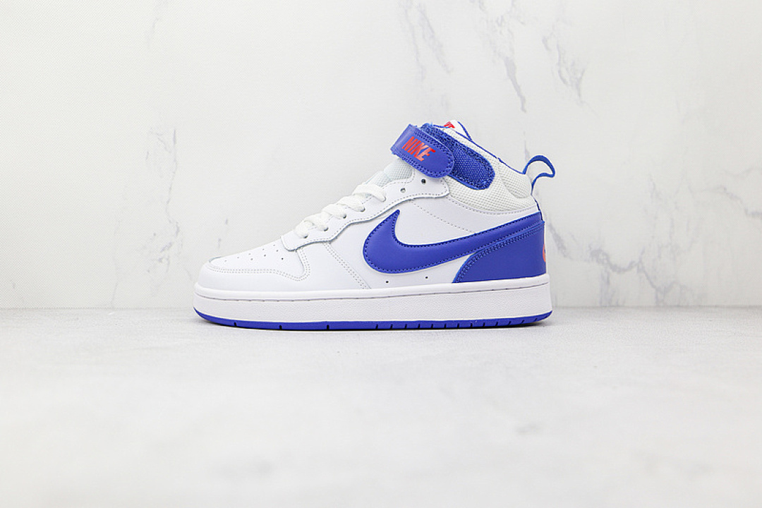 Unbranded [CD7782-101]-[COURT BOROUGH MID 2 GS WHITE/WHITE/GAME ROYAL]-[WOMAN:36-39]-[MAN:40-45], photo 1