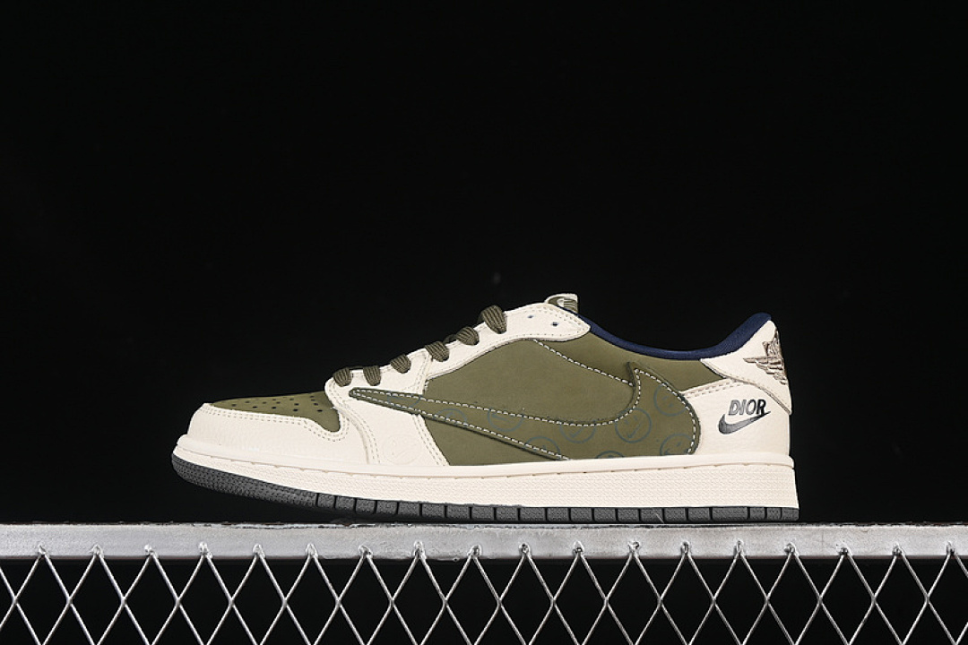 Jordan [LD2025-008]-[TRAVIS SCOTT X FRAGMENT DESIGN AIR JORDAN 1 LOW OG SP WHITE/GREEN]-[36-45], photo 1