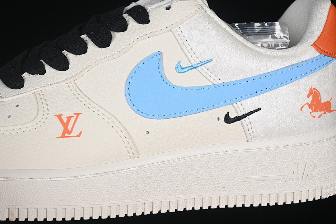 Nike [FV3694-100]-[AIR FORCE 1 07 LOW WHITE/BLUE/ORANGE]-[WOMAN:36-39]-[MAN:40-45] - Image 8