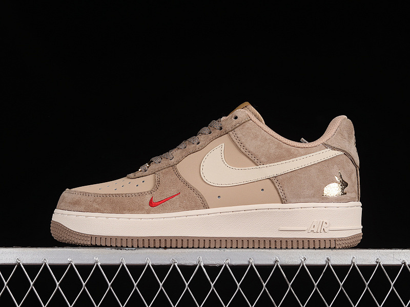 Nike Nike AIR FORCE 1 LOW 07 YEAR OF THE RABBIT BROWN/LIGHT KHAKI/RED · BS9055-814, photo 1