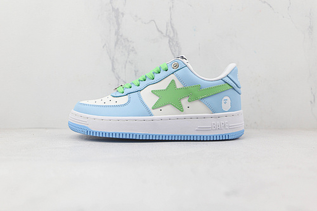 Bape Bape [ STA LOW BLUE/WHITE/GREEN]-[WOMAN:36-39]-[MAN:40-45], photo 1