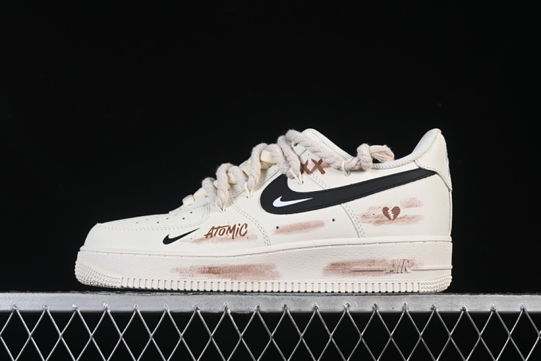 Nike [CD6951-153]-[AIR FORCE 1 07 LOW CASUAL SNEAKERS WHITE/BLACK/PINK]-[WOMAN:36-39]-[MAN:40-45], photo 1
