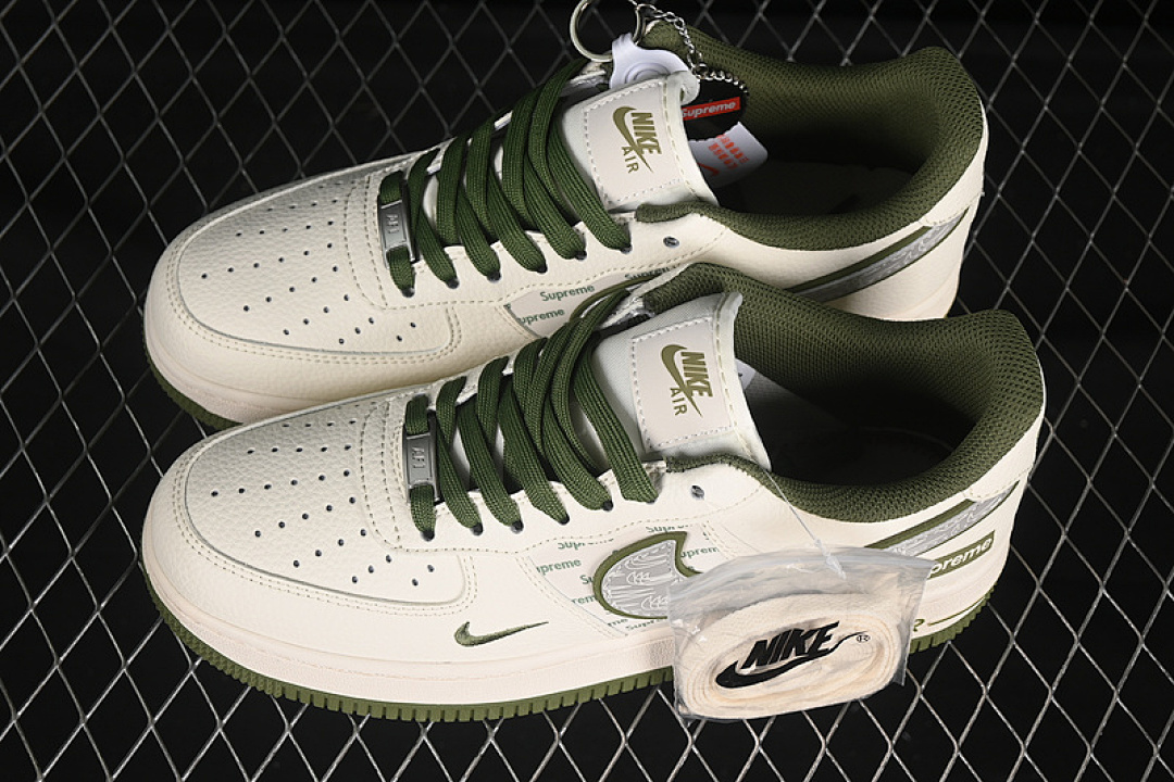 Nike [XX3168-148]-[AIR FORCE 1 07 LOW SUPREME WHITE/GREEN]-[WOMAN:36-39]-[MAN:40-45] - Image 11