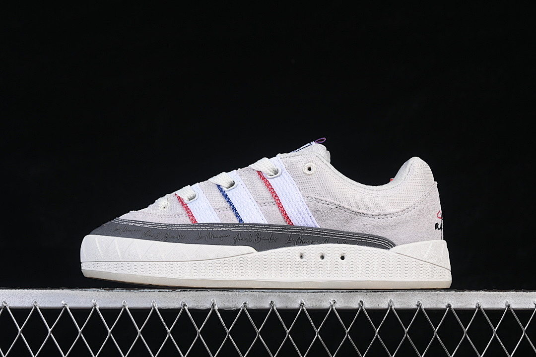Unbranded [IH3265]-[SHARK BREAD CASUAL SHOES DARK GRAY/WHITE/RED/BLUE]-[WOMAN:36-39]-[MAN:40-45], photo 1