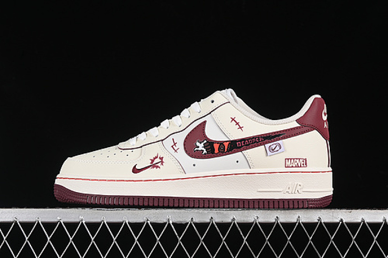 Nike Nike AIR FORCE 1 07 LOW DEADPOOL WHITE/RED/BEIGE · FB1839-512, photo 1