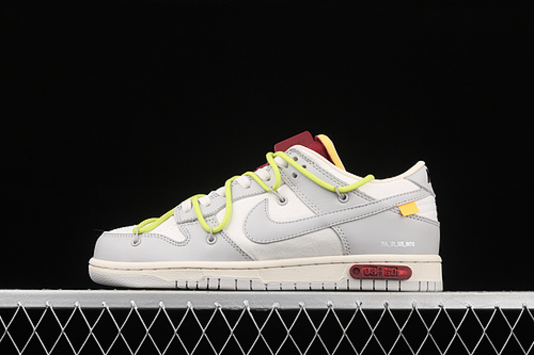 Off-White [DM1602-106]-[OFF-WHITE X DUNK LOW 'LOT 08 OF 50' SAIL/NEUTRAL GREY]-[UNISEX:36-47.5], photo 1