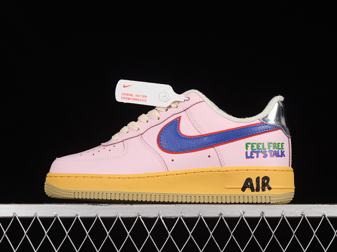 Nike [DX2667-600]-[AIR FORCE 1 LOW FEEL FREE, LET'S TALK PINK FOAM/HYPER ROYAL/UNIVERSITY (RED]), photo 1