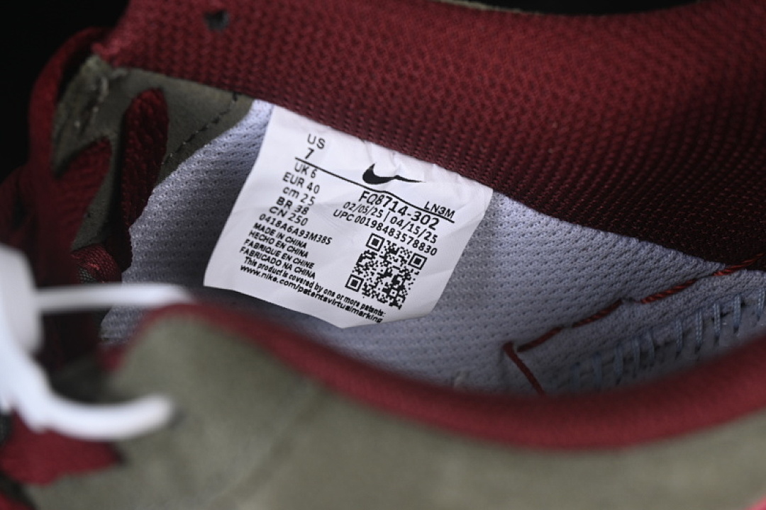 Nike [FQ8714-302]-[AIR FORCE 1 07 LOW WHITE/GREY/RED]-[WOMAN:36-39]-[MAN:40-45] - Image 6