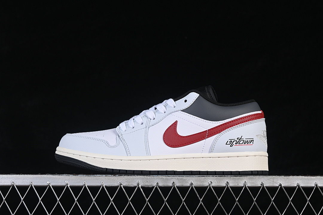 Jordan AIR Jordan 1 LOW RETRO SHOES WHITE/BLACK/RED · 553558-081, photo 1