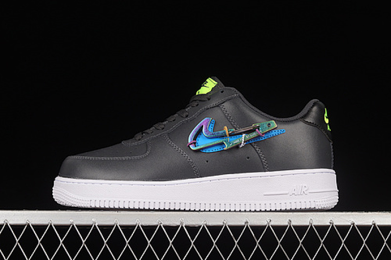 Nike Nike AIR FORCE 1 07 PREMIUM CARABINER DARK SMOKE GREY/VOLT/PHOTO BLUE · DH7579-001, photo 1