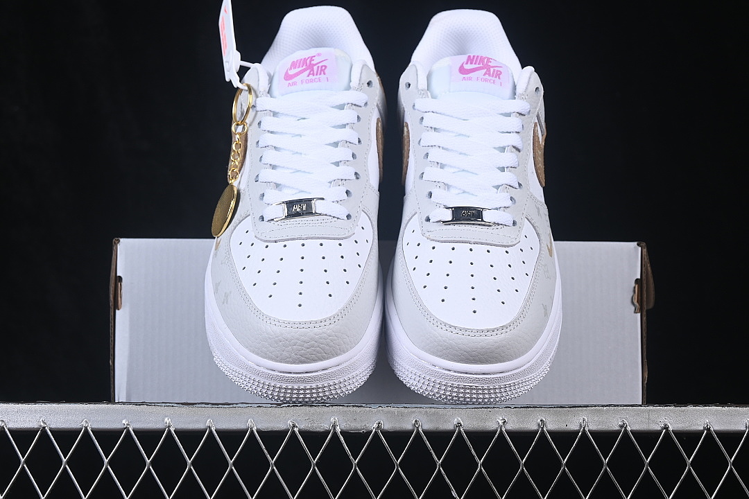 Nike [IV5732-100]-[AIR FORCE 1 07 LOW CASUAL SNEAKERS GREY/BROWN]-[WOMAN:36-39]-[MAN:40-45] - Image 12