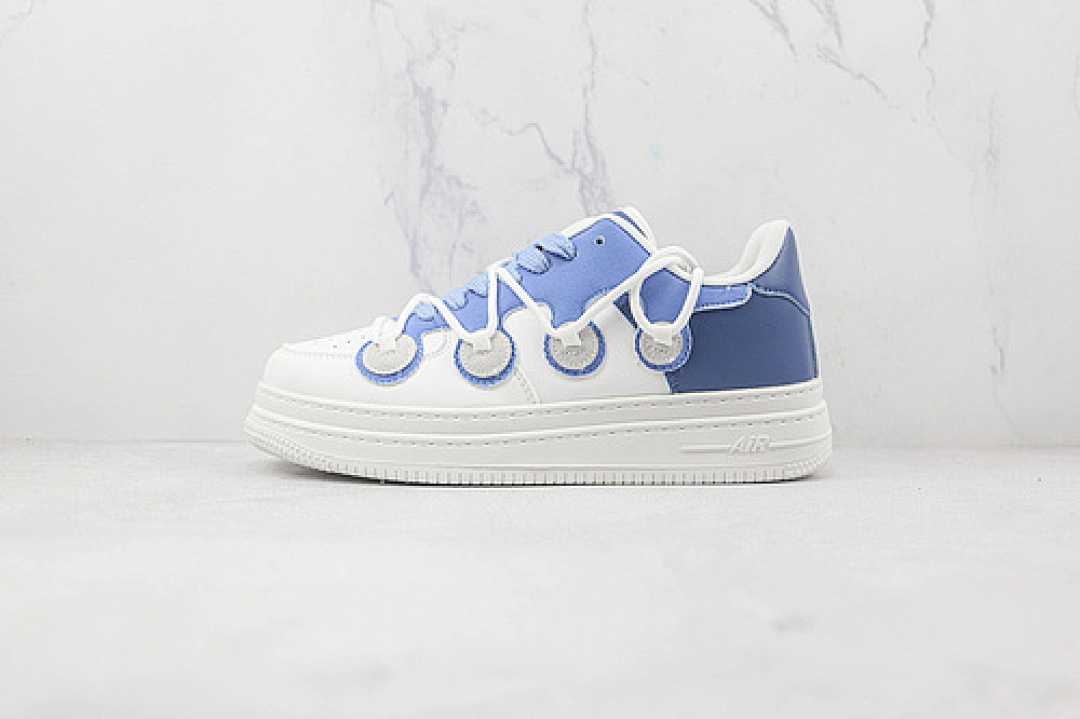 Nike [AIR FORCE 1 LOW VIBE WHITE/WHITE/BLUE]-[WOMAN:36-39]-[MAN:40-45], photo 1