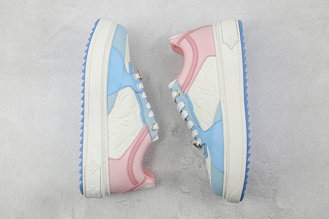 Louis Vuitton [L*V TRAINER SNEAKERS WHITE/BLUE/PINK]-[WOMAN:35-40] - Image 2