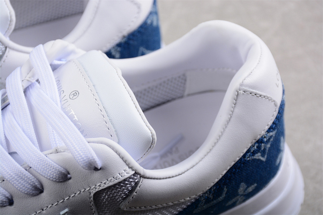 Louis Vuitton [0317174H56]-[L*V RUN AWAY SNEAKERS WHITE/WHITE/BLUE]-[WOMAN:36-39]-[MAN:40-45] - Image 12