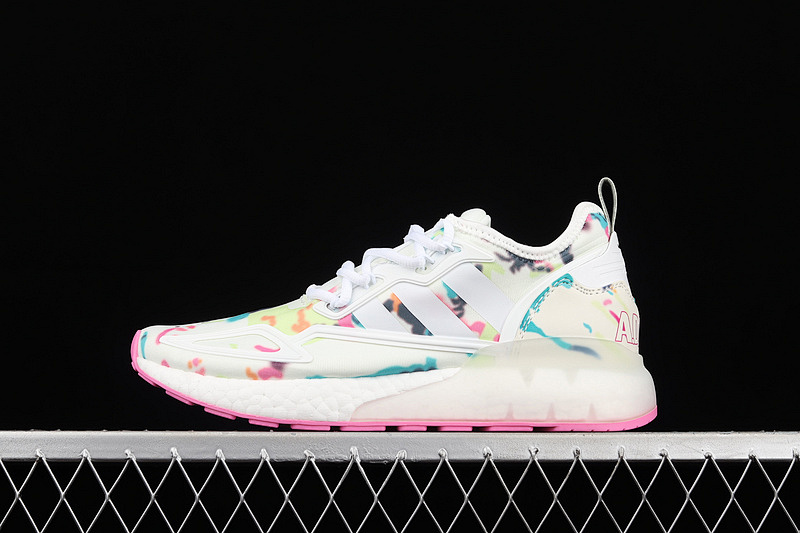ZX 2K BOOST SHOES CLOUD WHITE/SCREAMING PINK/ACID MINT · GX5405, photo 1