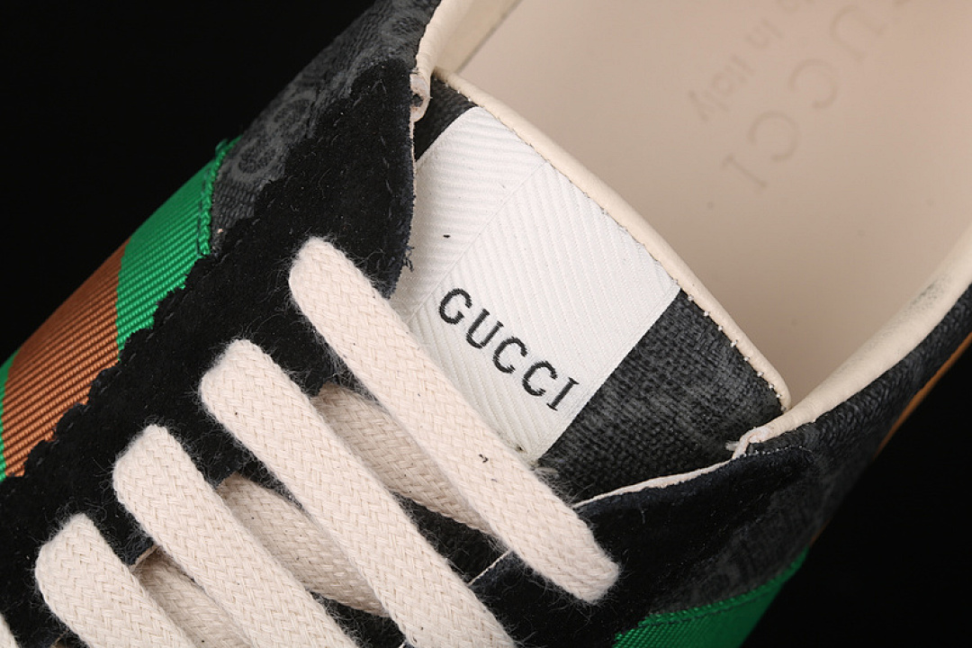 Gucci [GU*CCI ACE EMBROIDERED LOW-TOP SNEAKER BLACK/GREY]-[UNISEX:38-44] - Image 9